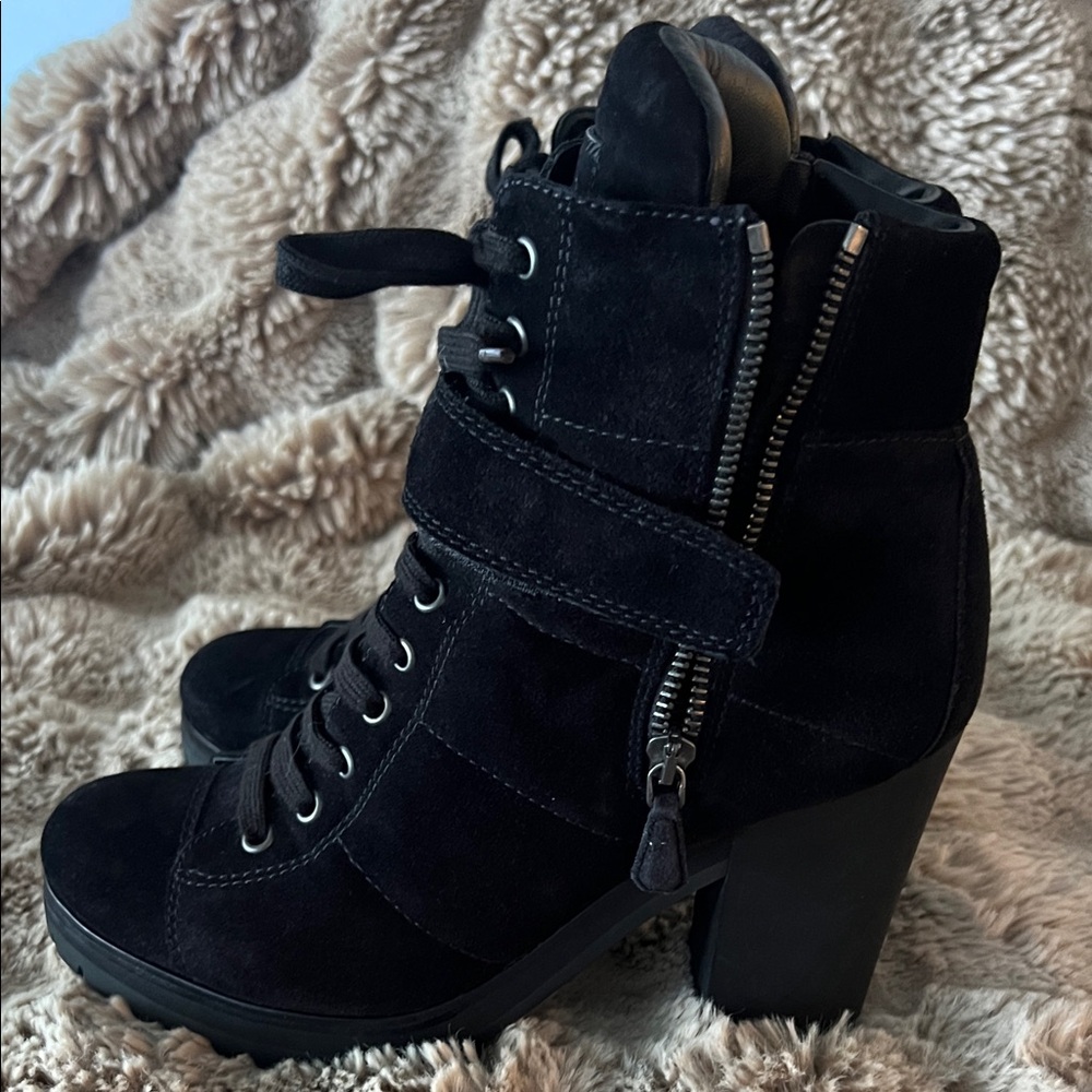 Prada Black Lace Up Boots - Picture 6 of 8